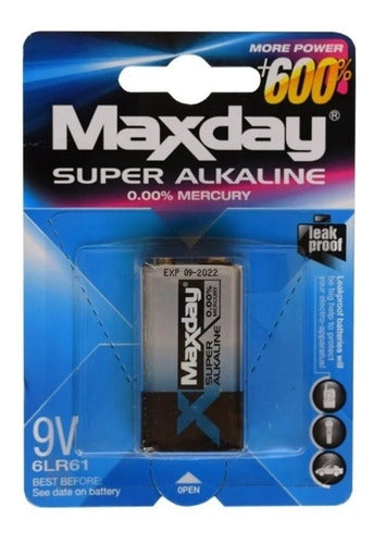 Batería Maxday 9v Superalcalina Rinde 600% Excelente Calidad 1