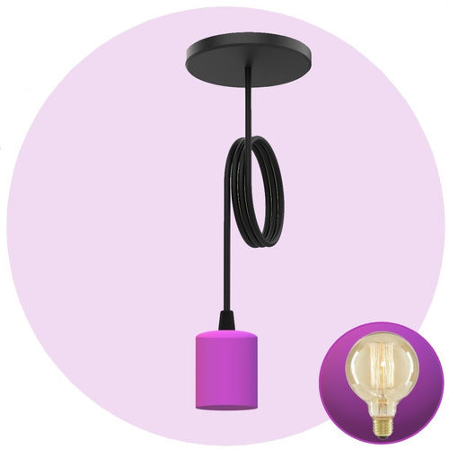 LED Hanging Lamp Bell 05 E27 8 Colors + Filament 30