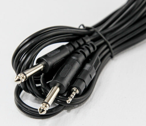 HIGH TEC ELECTRONICA Audio Cable 3.5mm Stereo to 2x 6.5mm Mono Male-Male SC447 1