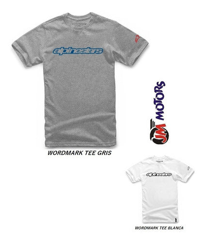 Alpinestars Official Wordmark Tee Gray or White 1