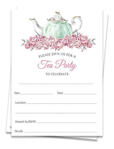 The Invite Lady: Tea Party Invitations Fill Afternoon Tea 0