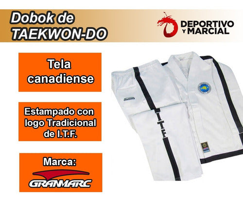 Gran Marc Dobok Taekwondo Canadiense 4 Dan ITF Ribete T 4 O 5 1