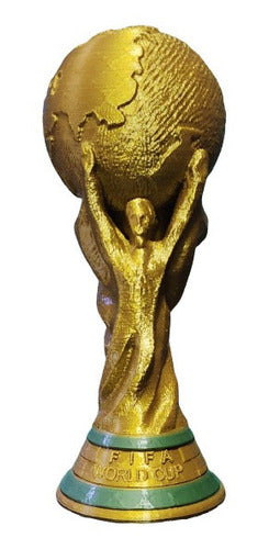 Copa Del Mundo 3d Tamaño Real 36.5cm Impresa Filamento Oro 0