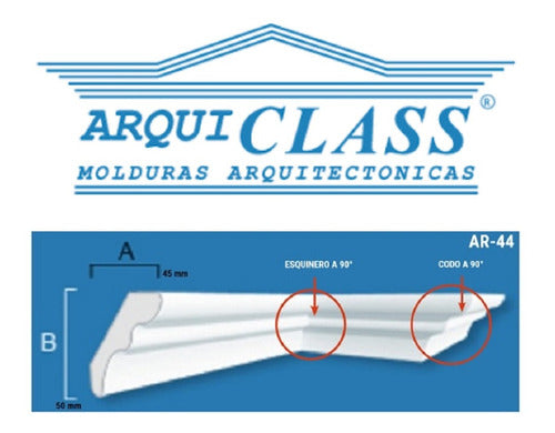 ARQUICLASS Esquinero/ Codo Arquiclass Aplique Ar-44 Moldura Interior 2