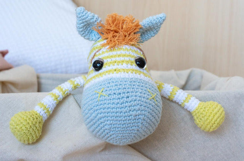 Tejidos Divertidos Amigurumi Cebra 32cm 4