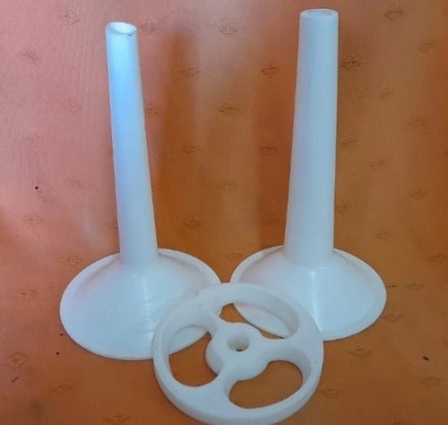 PVC Stuffing Funnels and Disc for Sausage and Chorizo Model 32 1