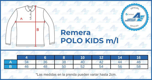 American Embroidery Long Sleeve Polo Shirt for Boys, School, Camp, Vacation 1