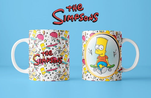 Kit Diseños Plantillas Tazas Los Simpsons Sublimación M9 5