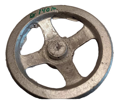 Universal Cast Aluminum Pulley Wheel 14cm Diameter 0