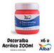 Decoralba Acrylic Decorative 200ml Common Colors X6 2