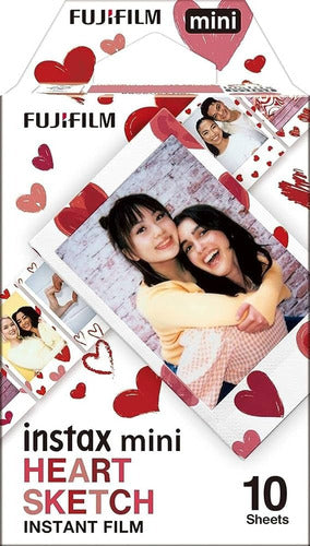Fujifilm Instax Mini Instant Film Roll with Heart Sketch Border 1