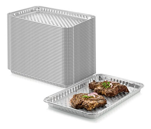 DCS Deals Disposable Aluminum Grill Tray Package of 24 0