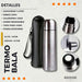 Juego Matero Imperial Viajero Set Matero Kit Completo Termo Litro Mate Imperial Canasta 4