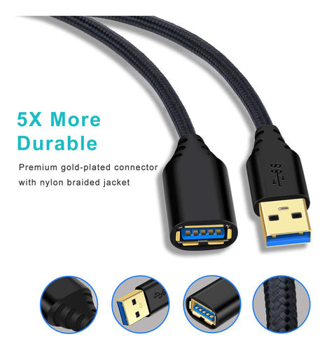 Besgoods - USB 3.0 Extension Cable, 4 Pack [6 Feet] 1