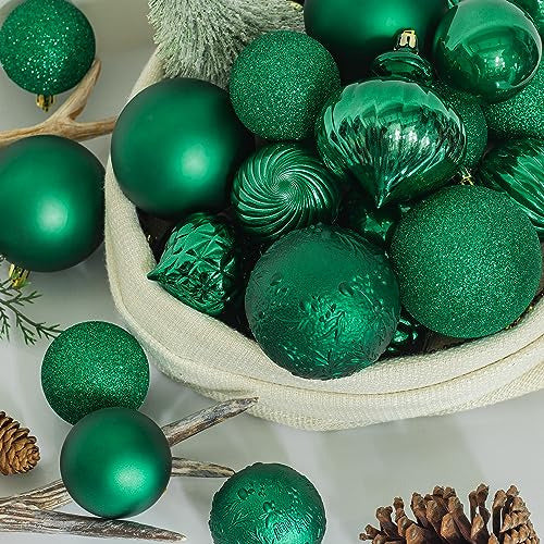 Bolas De Navidad 34 Pcs. De 6cm C/u Color Verde 1