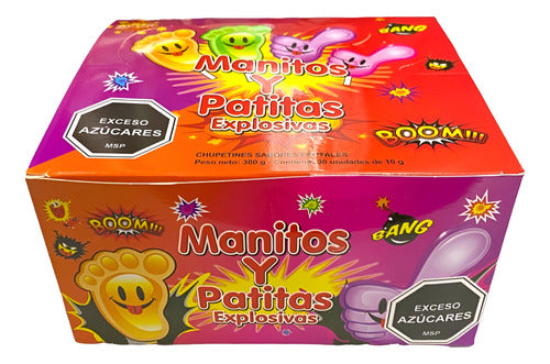 Bonoman Chupetines Manitos Y Patitas Explosivas Caja 300g Pack X30 0