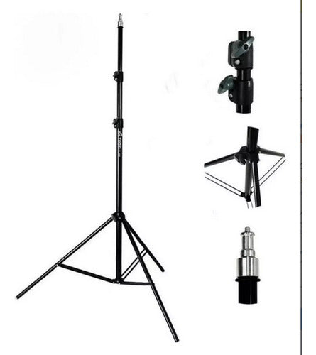 Quetat Extendable Cell Phone Tripod with 2m Light Ring 5