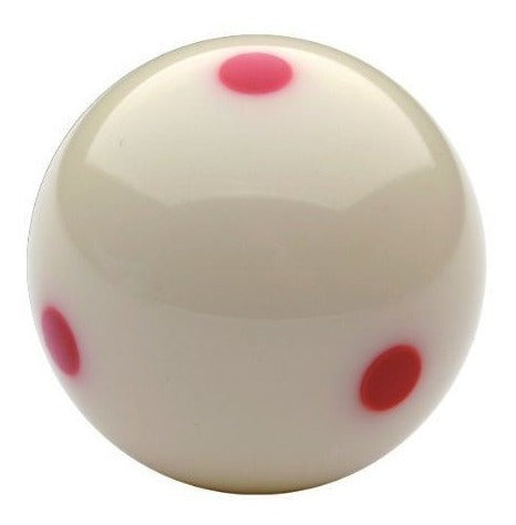 White Pool Ball with Red Dots Aramith Pro 1