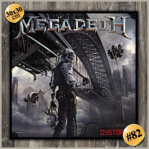 Megadeth Vintage Frame 30 X 30 Cm 1