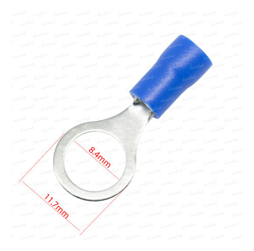 40 Pre-insulated Eyelet Terminals Blue B6 8.4mm 1.3-2.6mm2 B06 1