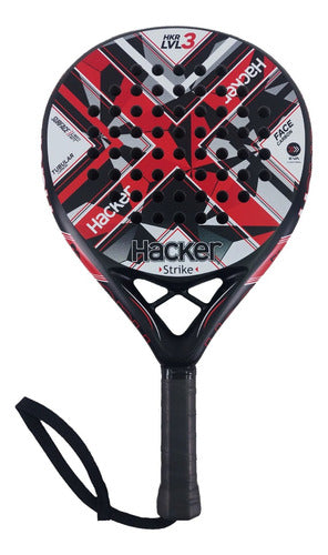 Hacker Paleta Padel Lvl-3 Strike 3k Eva Confort Importada 7