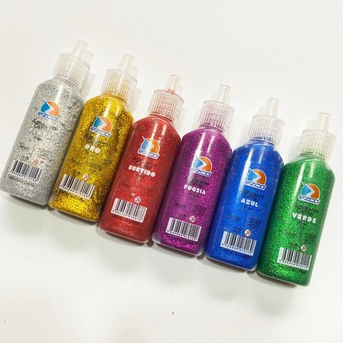 Vitró Maker with 6 Glitter Color Adhesives for Crafting x 4 86