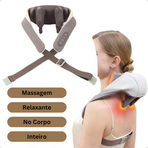 Colete Massageador De Pescoco Ombros Costas Cervical Lombar 4