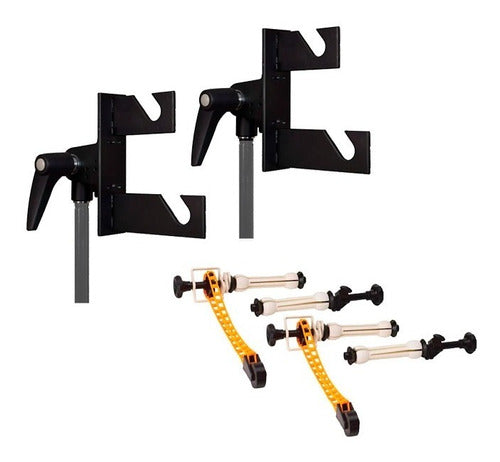 Jinbei Kit Soporte Fondo De Estudio Doble - 2,5m - Completo Click 1