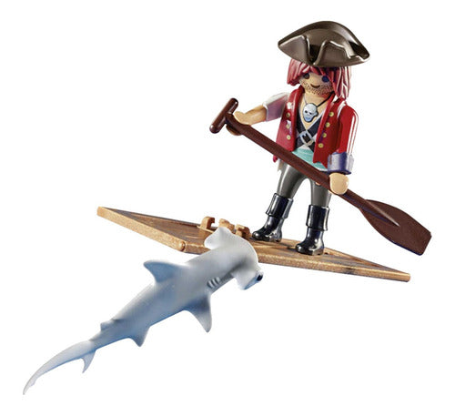 Playmobil 70598 Pirate with Raft and Shark 0