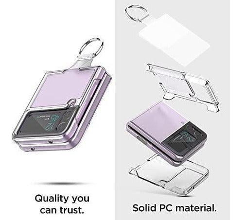 Funda Para Samsung Z Flip 4 C/anillo Transparente 5