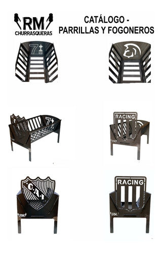 Embedded Charcoal BBQ Grill + Soccer Fan Grate Racing Design 6