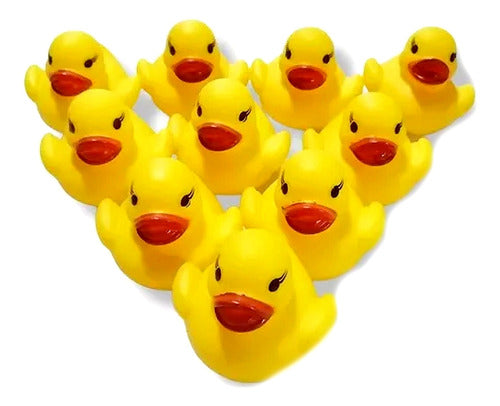 Patitos Goma Para Baño Chifle Divertido Jugar Agua Bebe Pc 0