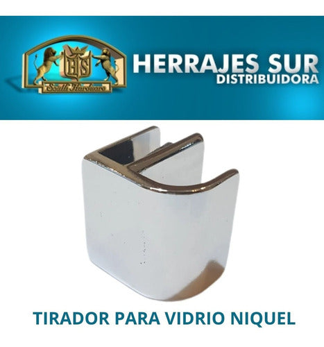 Tirador De Aplicar P/ Puerta Vidrio Vitrina Mueble Níquel 3