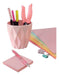 Ibi Craft Tendance Pencil Holder - Pink ABS Plastic with Diamond Mosaic Pattern 0