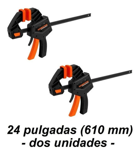 Kit 2 Prensas Liberación Rápida Hamilton 24'' 136kg Pfr240q 1