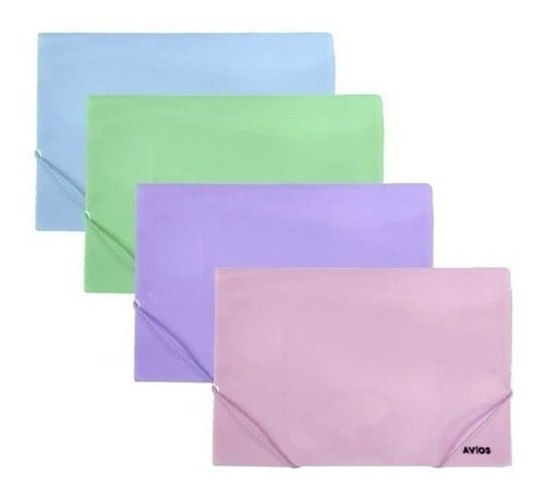 A5 Folder with 3 Flaps and Translucent PVC Elastic Band 2
