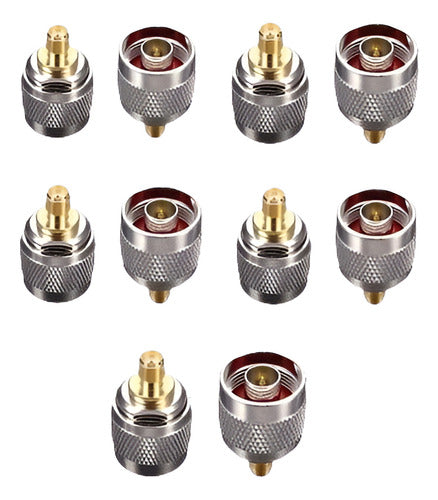 10 Pieces N Type Male Plug to SMA Female RF Coaxial Adapter 0