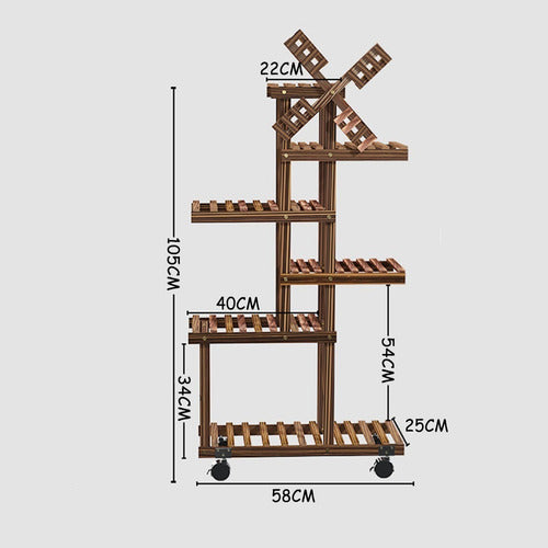 Soporte Maceta De Madera Para Plantas Flores 6 Niveles 1