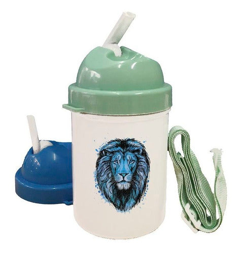 Tienda Cubik Wild Face Blue Lion Water Bottle 0