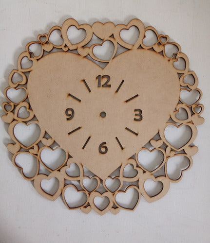 Heart Clock 28x29 cm Width 0