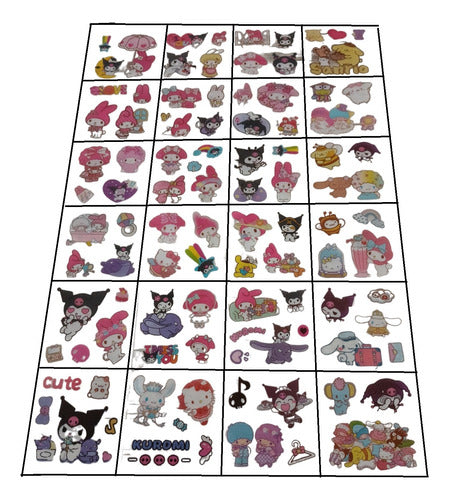 Sanrio 96 Planchas De Stickers Kuromi Cinnamoroll Melody 0