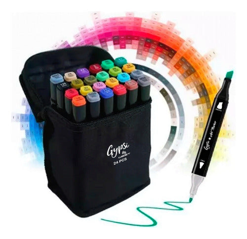 Gypsi Double Point Fiber Markers Highlighter Set X24 0