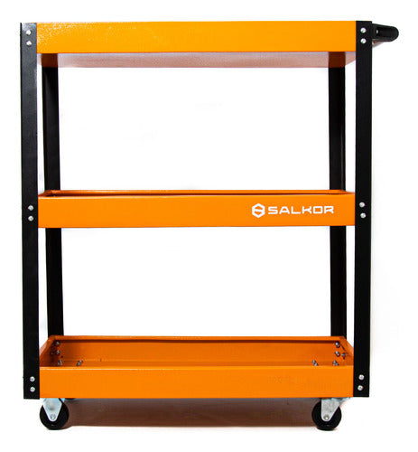 Salkor Tool Trolley with 3 Shelves and Wheels 0