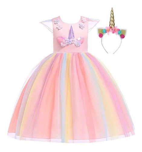 Consiguelo Aqui Unicorn Themed Multicolor Party Dress 1