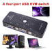 Usb 2.0 4 Puertos Kvm Switch Vga/teclado/mouse Video Monitor 3