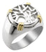 Tree of Life 925 Silver and 18kt Gold Signet Ring Gift 0