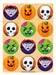 10 Planchas Stickers Autoadhesivos X12u Halloween Personajes 0