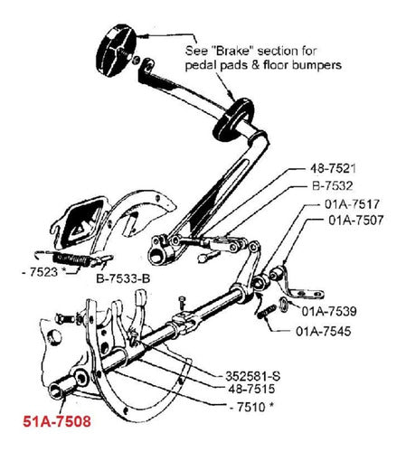 Ford V8 Flathead 1940 1952 - 2 Bujes Eje Pedal Embrague 2