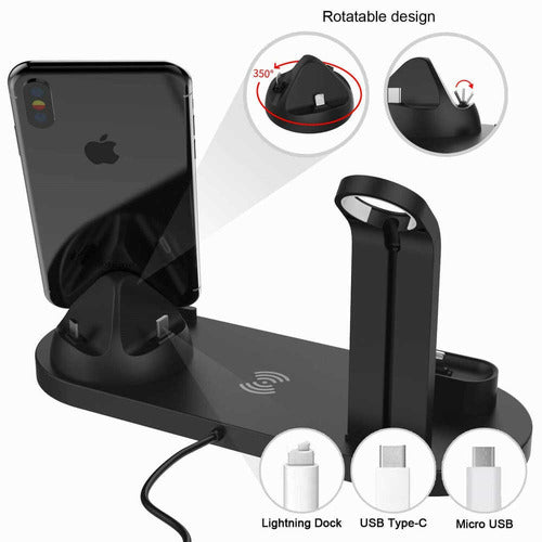 PP 5 In 1 Wireless Multi-Device Charging Base for Mobile Phones 3