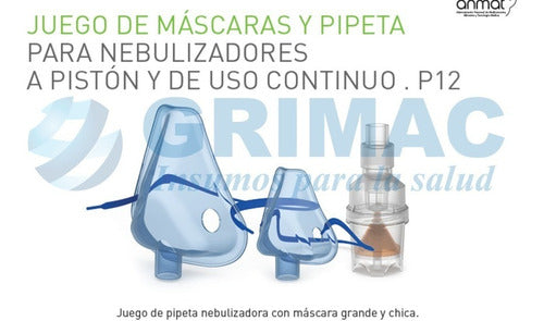 Ampolla Pipeta Nebulizadora Y Máscaras Repuesto Kit Silfab 1